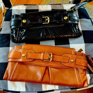 2 kooba leather wristlets Euc!